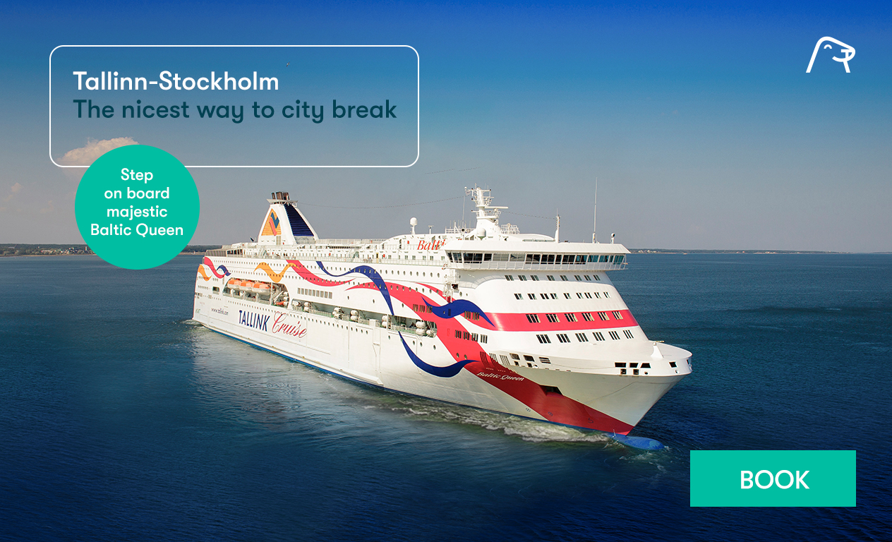 Tallinn-Stockholm
The nicest way to city break
Step on board majestic Baltic Queen